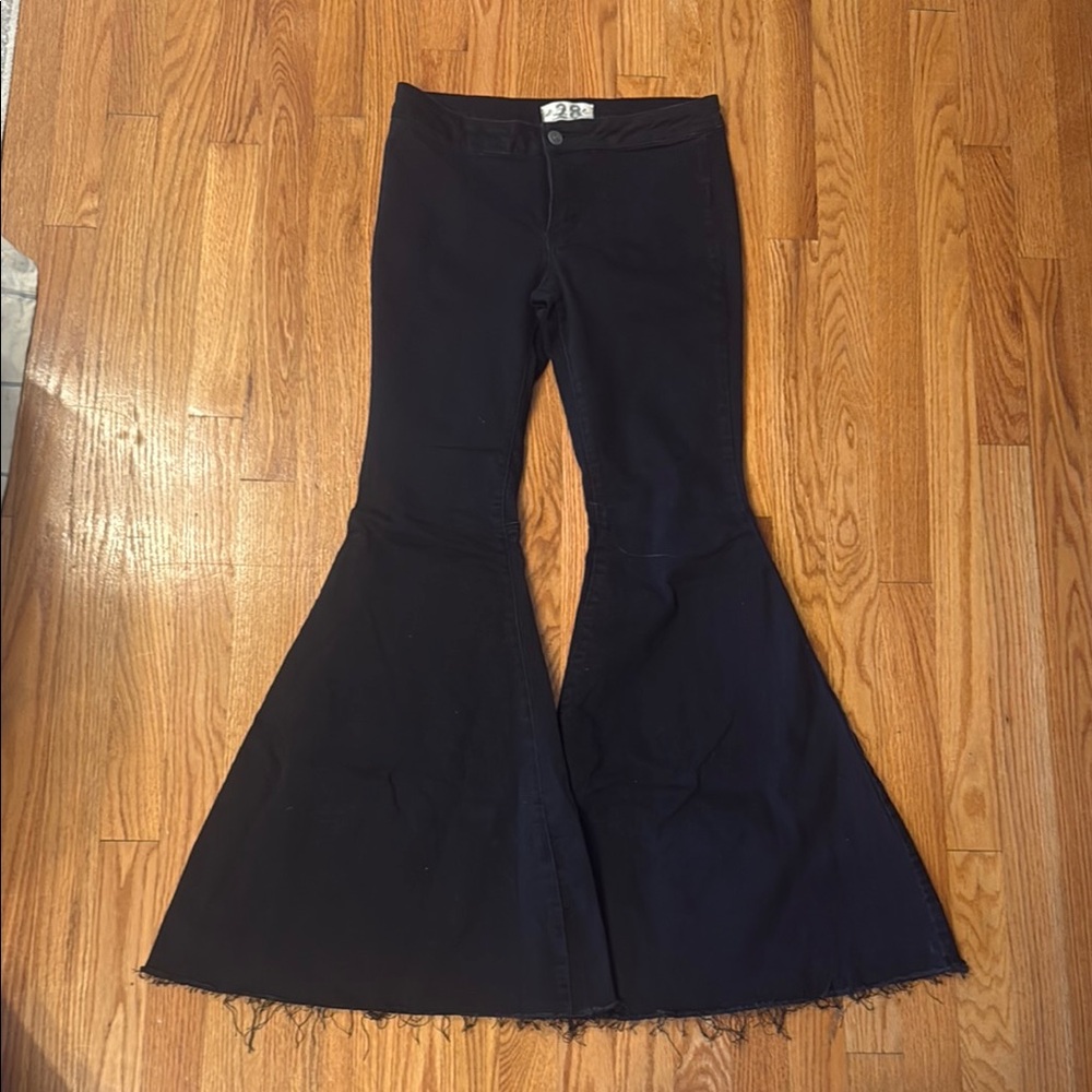Free people Black High-Waisted Pants